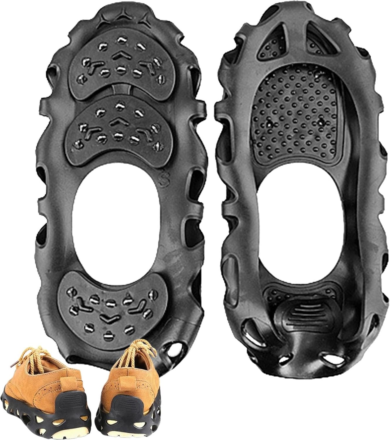 Ice Cleats, Cleats Traction, Alloy Studs Spikes, Shoe Spikes for Snow, Grips Ice, Outdoor Roofing Boots, Ideal for Winter Hiking, Climbing, and Fishing Activities - Image 8