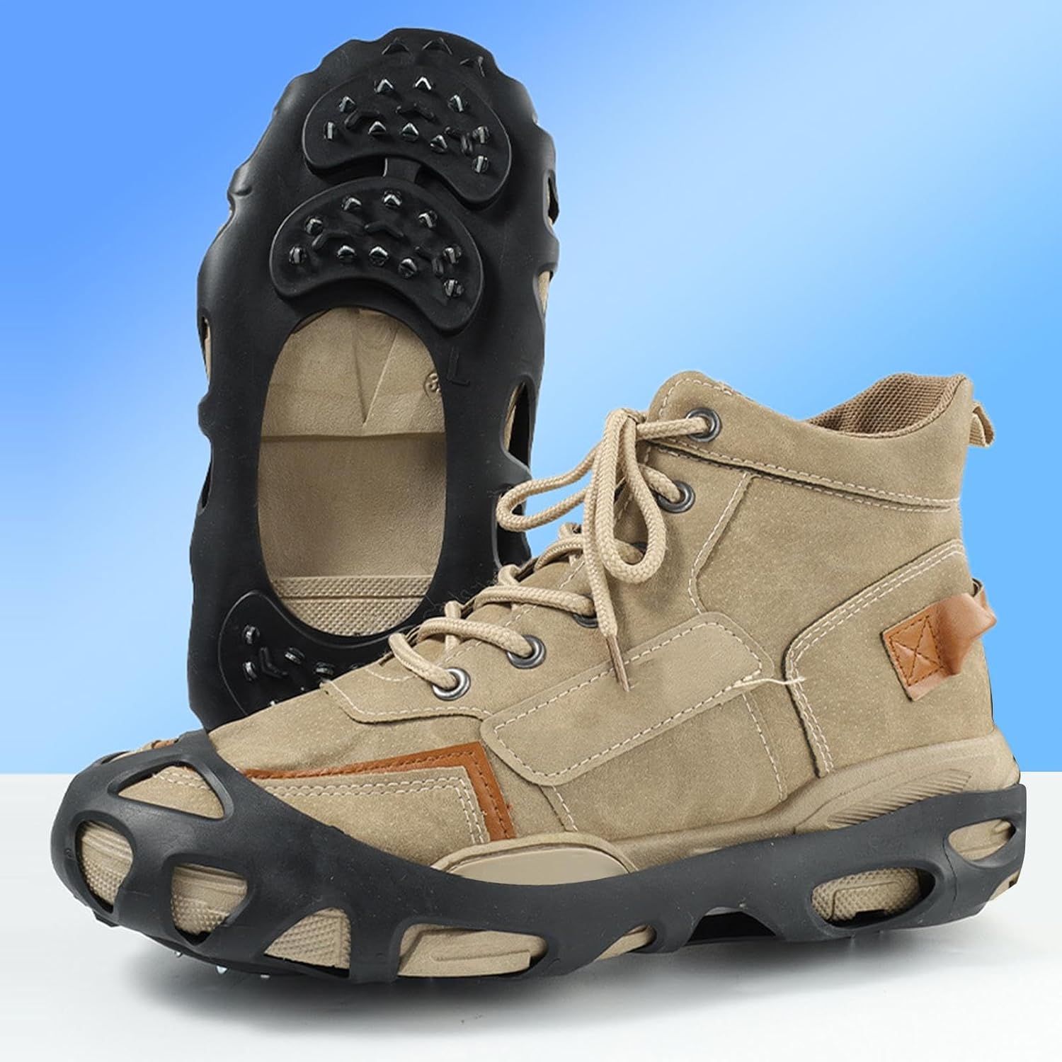 Climbing Spikes Shoes - Anti Slip Ice Claws | 30 Teeth Outdoor Cleats Crampons Multipurpose Portable Snow Grippers Walking Traction Large - Image 2