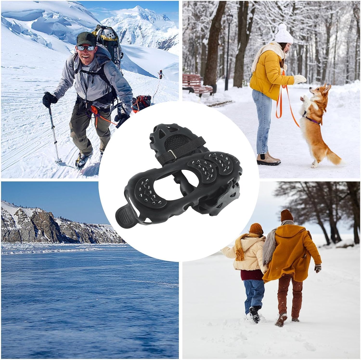 Climbing Spikes Shoes - Anti Slip Ice Claws | 30 Teeth Outdoor Cleats Crampons Multipurpose Portable Snow Grippers Walking Traction Large - Image 7
