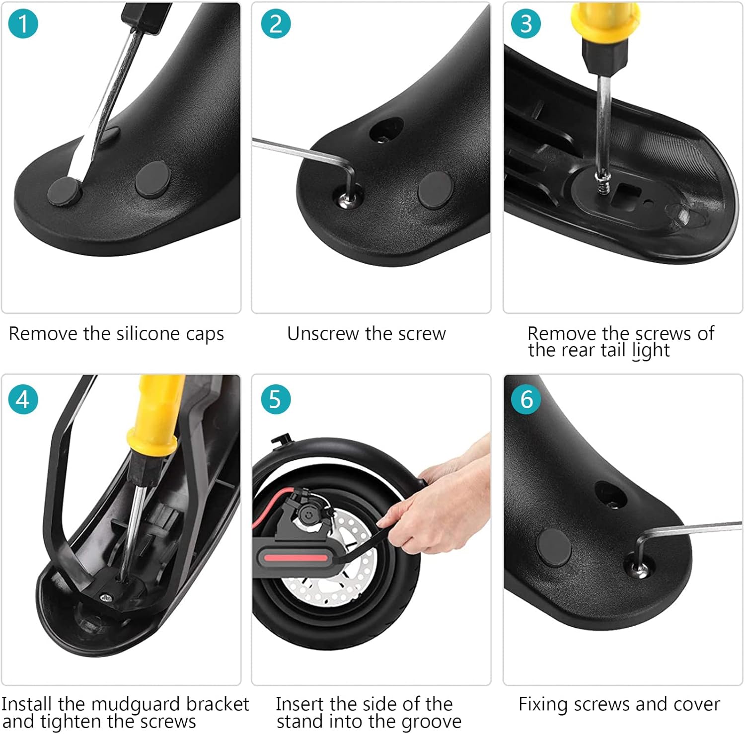 Electric mudguard, rear mudguard holder, spare scooter, accessories, with tools Xiaomi M365/M365 Pro - Image 5