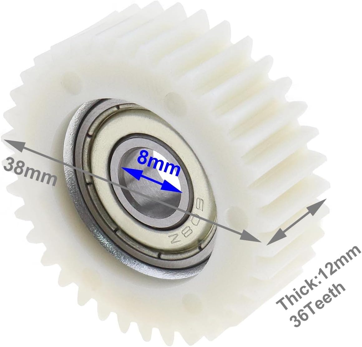 3PCS 36 Tooth E-Bike Wheel Hub Motor Planetary Gears with Bearing Compatible Petluno 38mm Diameter Nylon Gear - Image 4