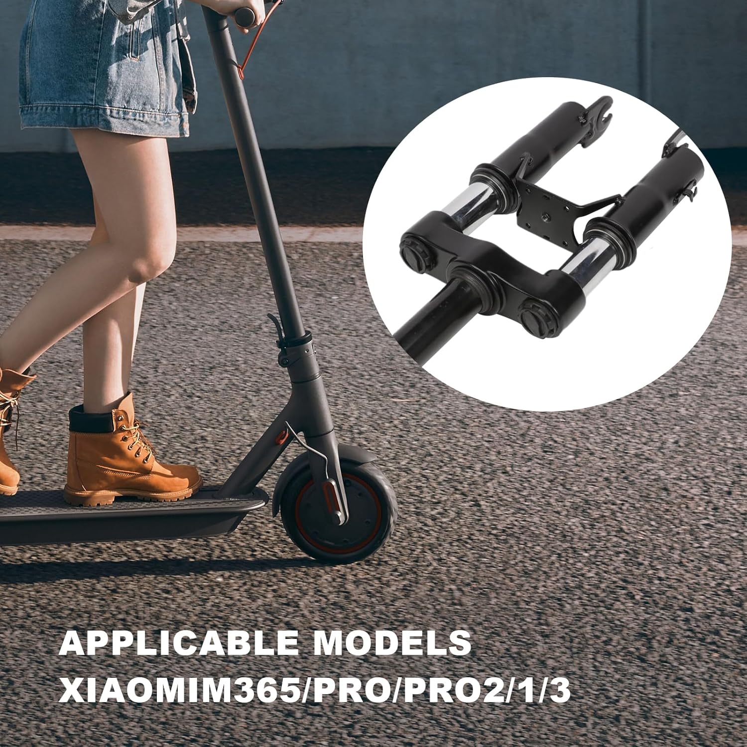 Front fork shock absorber mounting set for Xiaomi M365 Pro/Pro2/1S/Essential Lite/Mi 3 mudguard/footrest/scooter shock absorption parts - Image 5