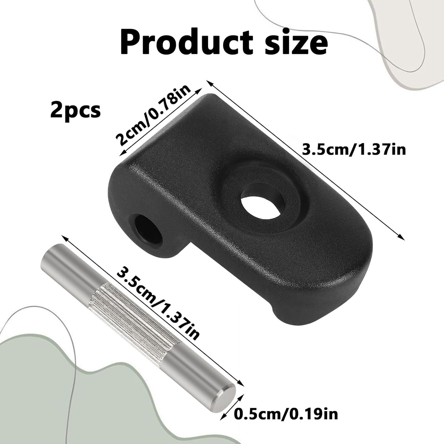 Folding hook lock with iron clasp, compatible with Xiao-Mi M365, reinforced hinge for aluminium folding electric scooters - Image 2