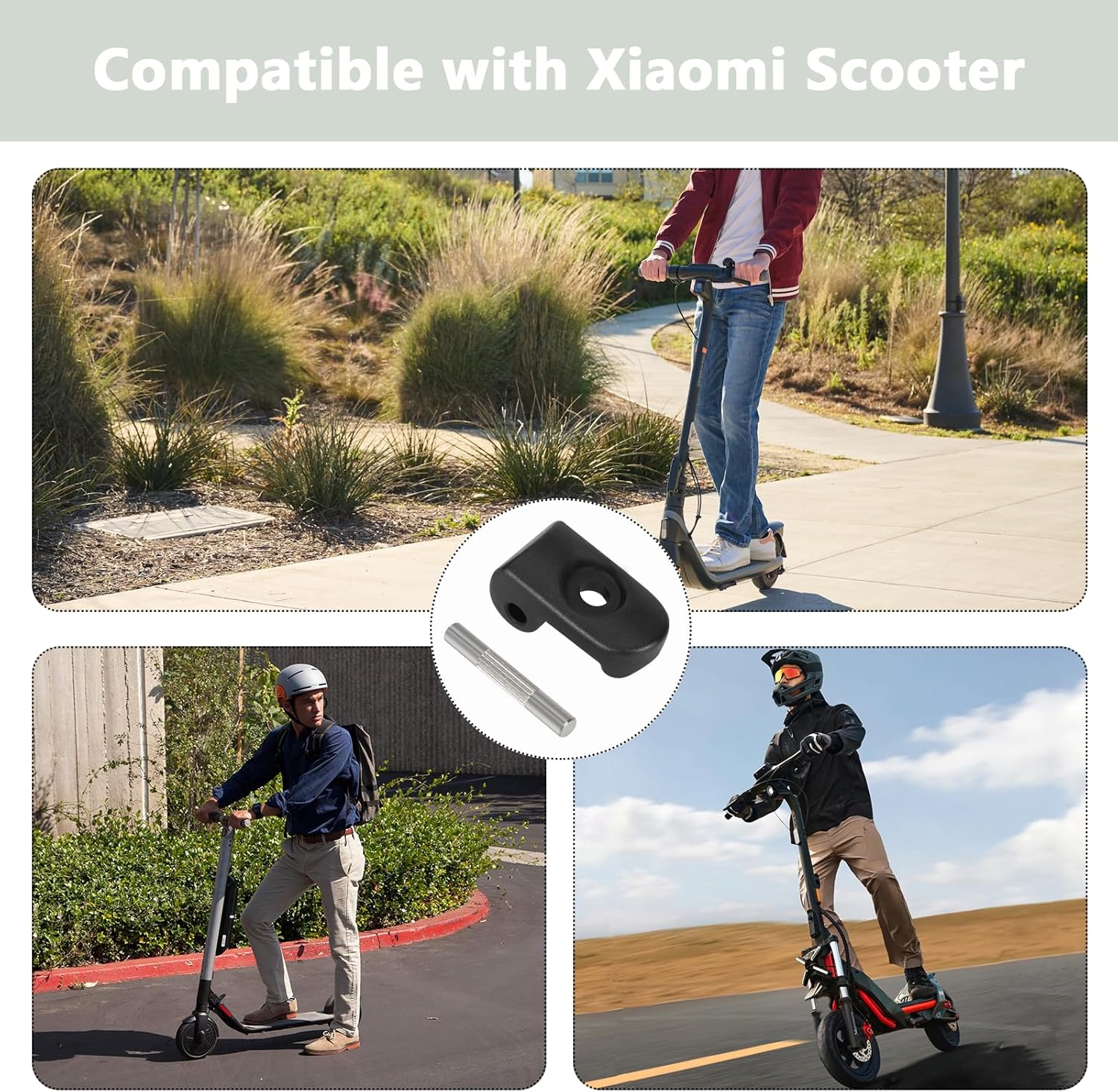 Folding hook lock with iron clasp, compatible with Xiao-Mi M365, reinforced hinge for aluminium folding electric scooters - Image 5