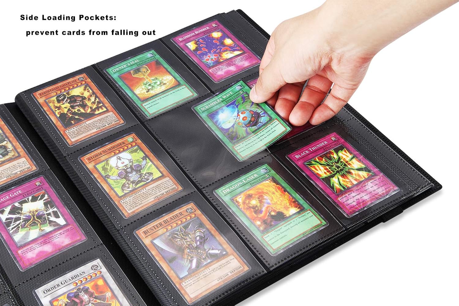 Trading Card Binder, Storage Case for 360 Cards, Compatible with Pokémon (Black) Black - Image 4