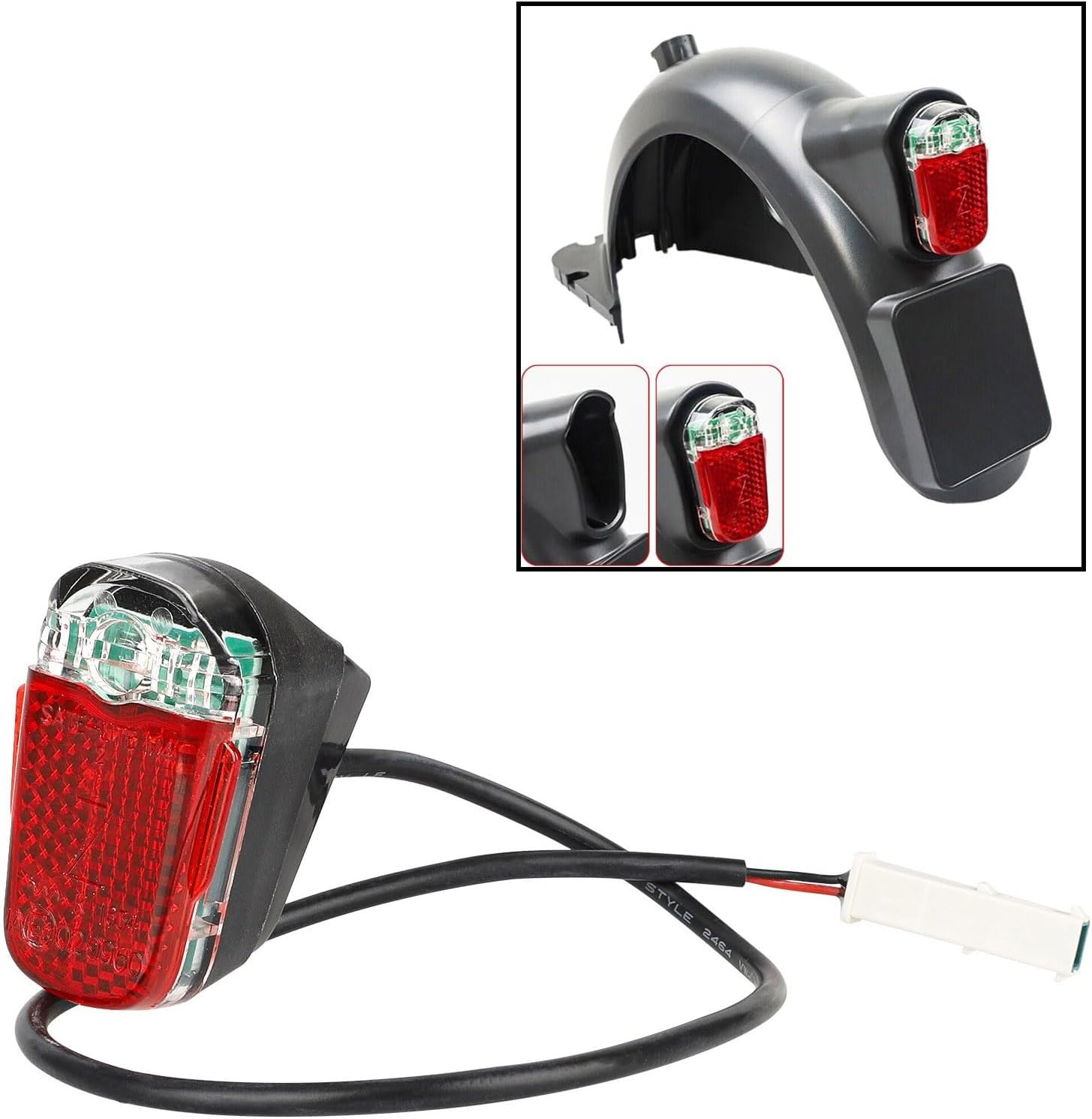 Tail light, tail light splash guard, IPX4 waterproof, red, for Segway Ninebot Max G30 / G30LP G30LE II - Image 7