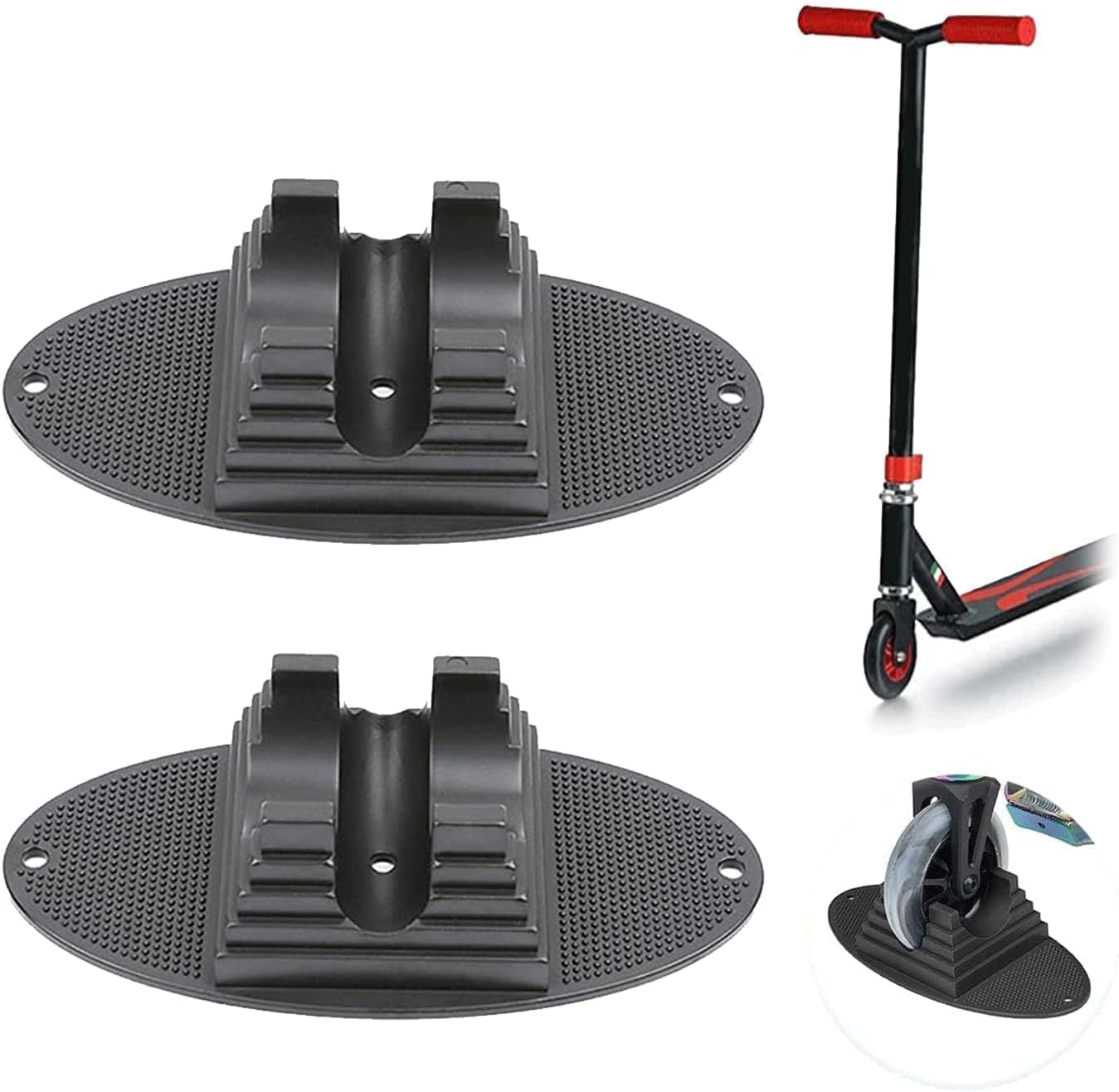 Universal kickstand, 2 pieces, for wheels from 90 mm to 120 mm, stunt kickstand, extra stable stand, professional scooter kickstand, freestyle kickstand, stunt kickstand - Image 1