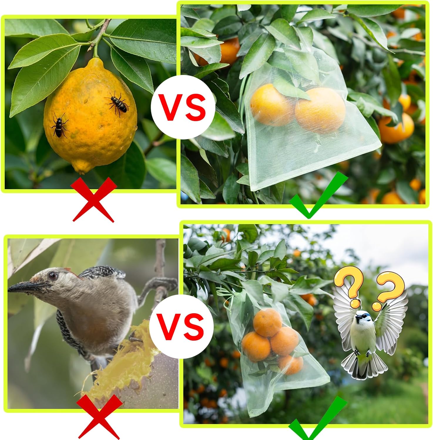 50 pieces fruit protection bags with drawstring, 15x20 cm green organza bags, reusable bird nets and insect mesh for garden vegetable patch 15×20cm - Image 5