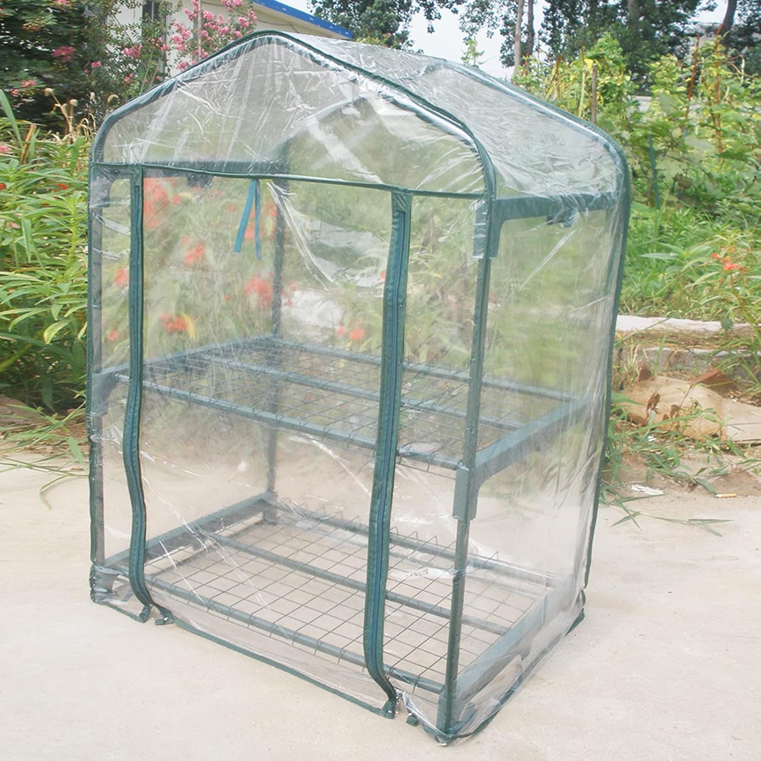Mini Kas Small for Plants Outdoor Indoor, Portable Grow Tent with Zip Openings Flower House Gardening Backyard - Image 4