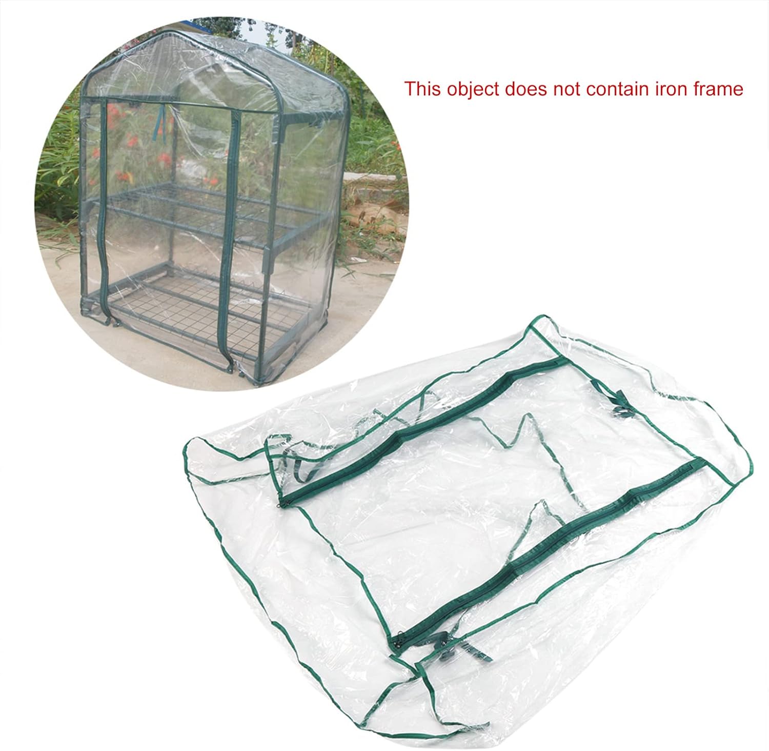 Mini Kas Small for Plants Outdoor Indoor, Portable Grow Tent with Zip Openings Flower House Gardening Backyard - Image 7