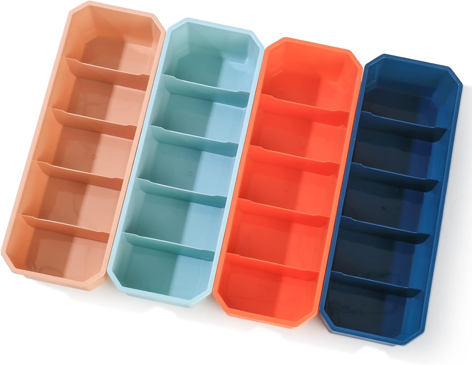 4 pieces of sock and underwear storage boxes, wardrobe organizer, drawer divider for home - Image 4