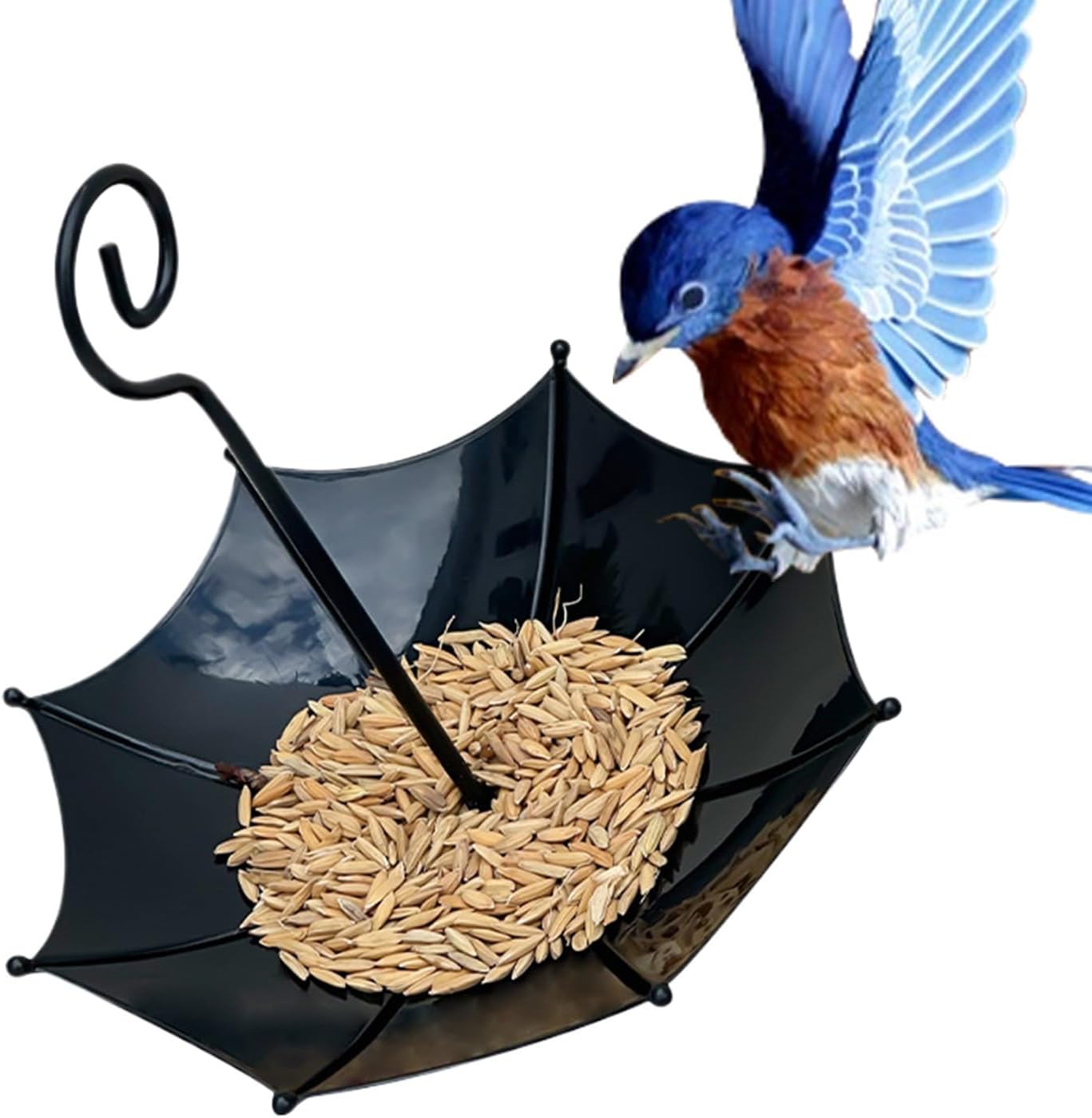 Bird feeder house, 18 x 16.5 cm, protection for poultry, outer covers, small adjustable height cover, bird feeding station for garden, balcony, rain shelter - Image 8