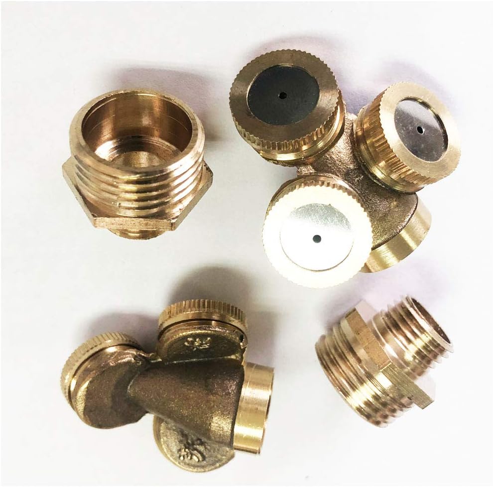 2 PCS 3 Hole Brass Atomizing Nozzle Mist Water, Brass Garden Spray Sprinkler for Gardening and Agriculture - Image 3