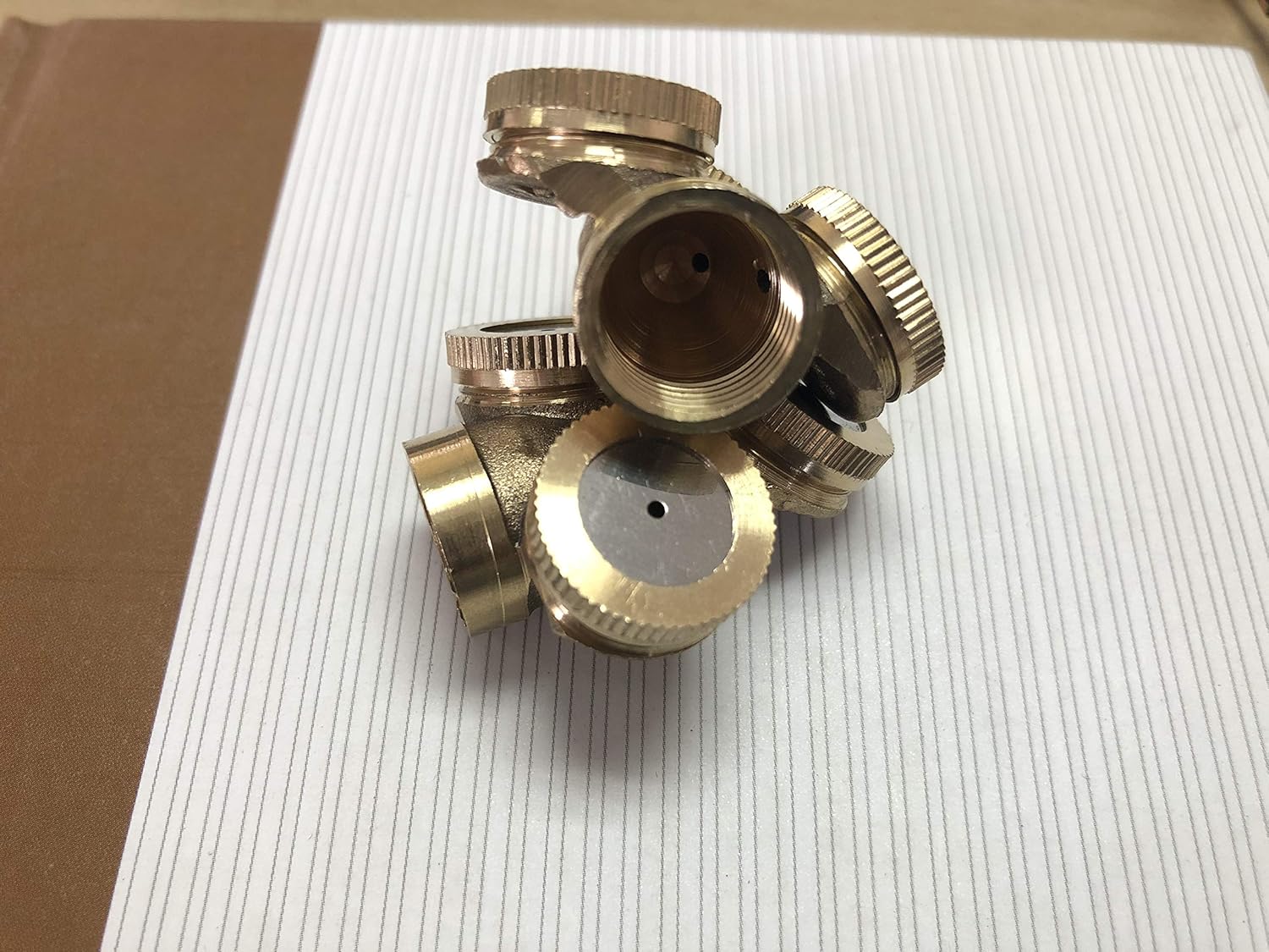 2 PCS 3 Hole Brass Atomizing Nozzle Mist Water, Brass Garden Spray Sprinkler for Gardening and Agriculture - Image 4