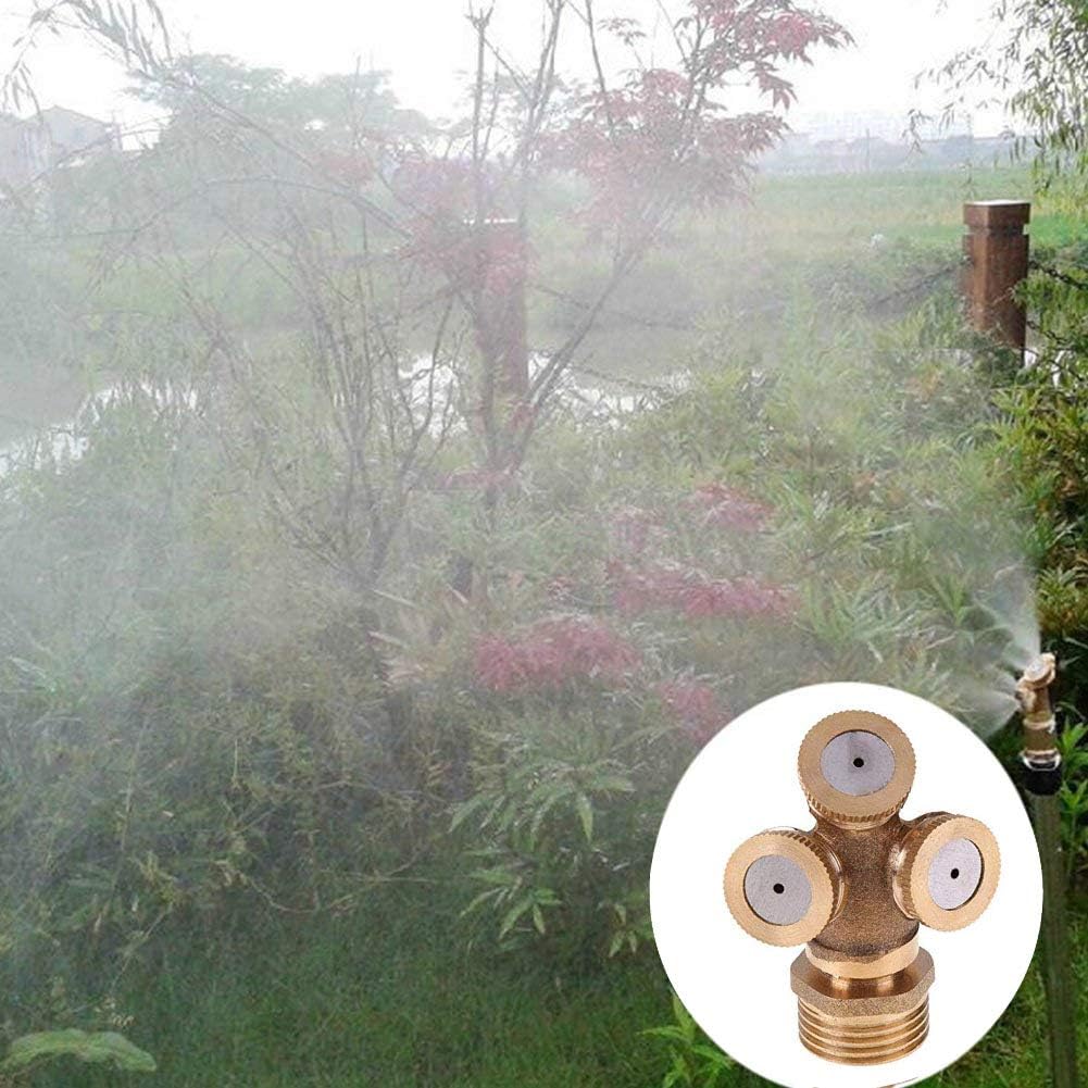 2 PCS 3 Hole Brass Atomizing Nozzle Mist Water, Brass Garden Spray Sprinkler for Gardening and Agriculture - Image 5