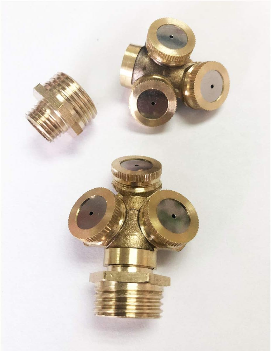 2 PCS 3 Hole Brass Atomizing Nozzle Mist Water, Brass Garden Spray Sprinkler for Gardening and Agriculture - Image 6