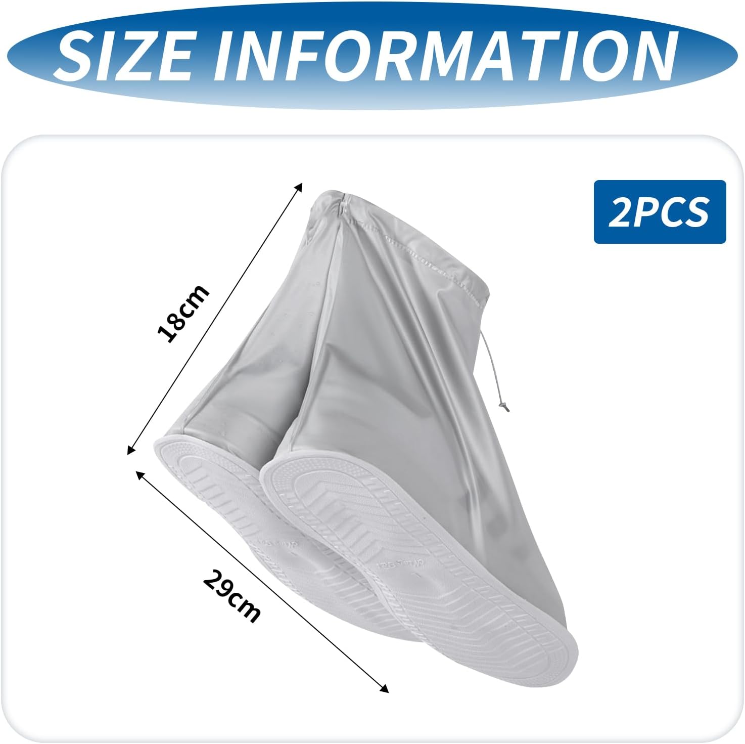 overshoes, waterproof, 4 reusable bike overshoes, anti-slip reinforcement with zip closure, can be worn anywhere, rain protection for shoes when cycling - Image 2