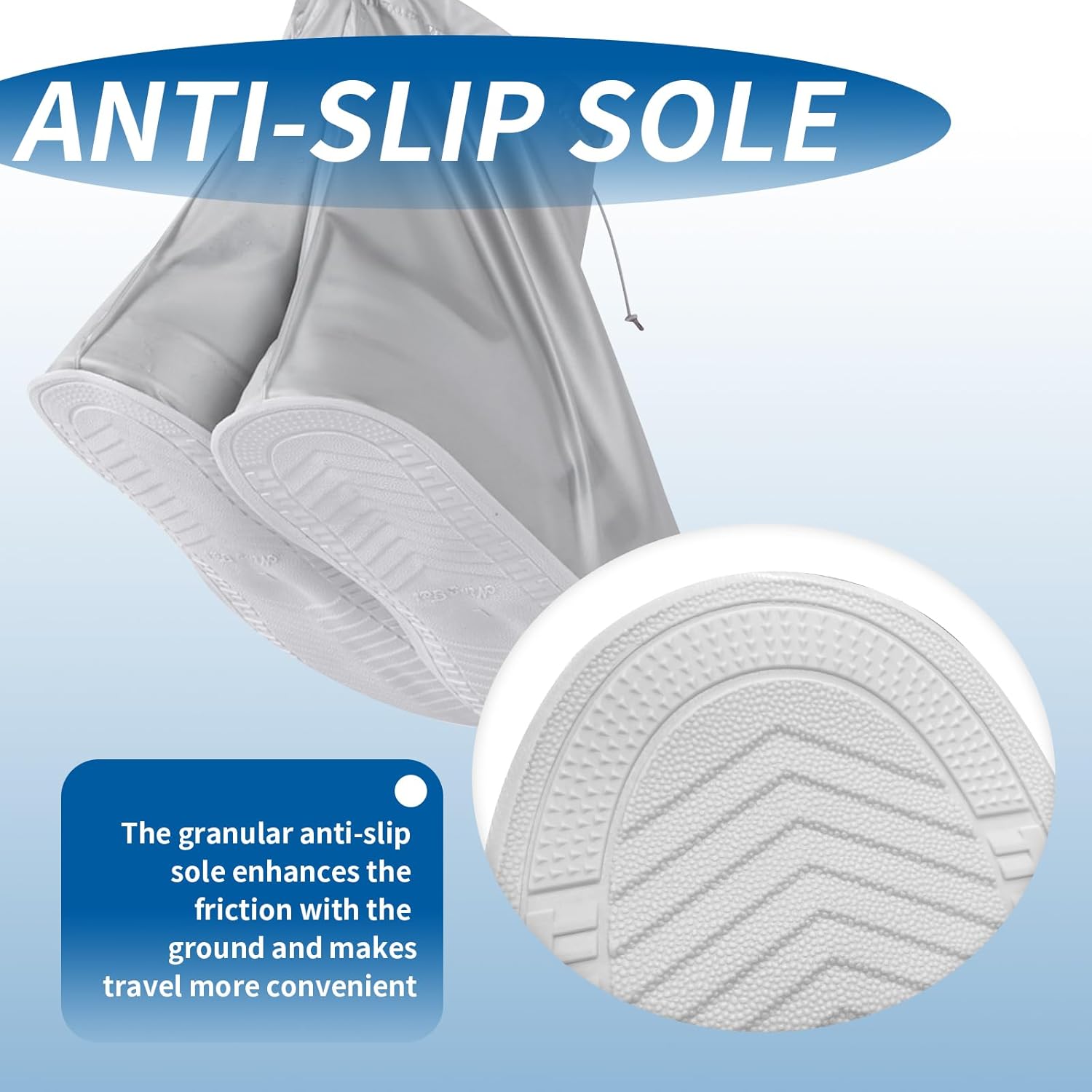 overshoes, waterproof, 4 reusable bike overshoes, anti-slip reinforcement with zip closure, can be worn anywhere, rain protection for shoes when cycling - Image 4