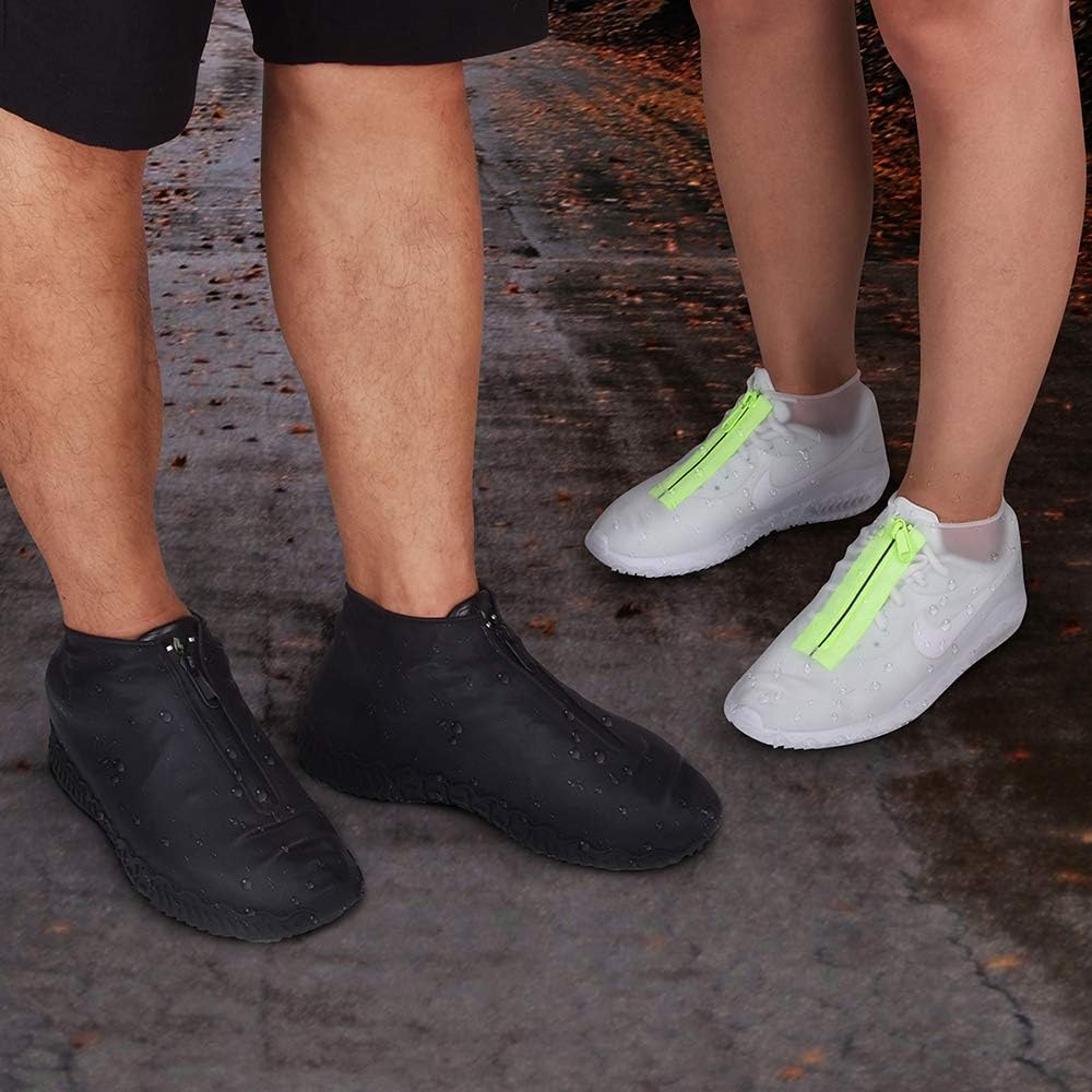Silicone overshoes, waterproof shoe covers, reusable anti-slip suitable for rain, snow, rough beaches and narrow paths transparent L (39--42) - Image 6