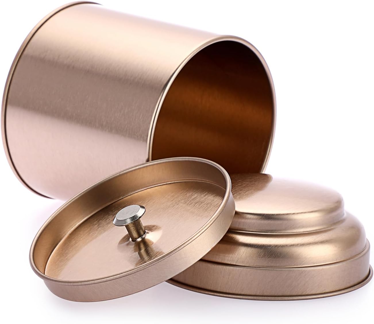 Petluno Set of 6 Loose Leaf Tea Tins 227ml Metal Nut Storage Jars Airtight Containers Kitchen Spice Jars, Food Tin for Tea, Coffee, Biscuits, Sugar - Image 5
