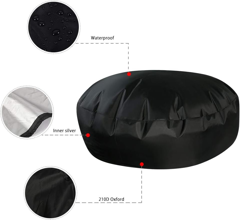 Patio rocking chair Cover waterproof Oxford fabric heavy Veranda lounge garden chair outdoor furniture protective cover (black) - Image 3