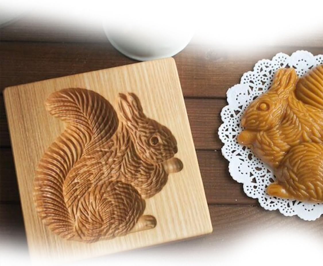 3D wooden cookie cutters for Halloween, Thanksgiving, Christmas, Easter, plunger cutters, squirrel - Image 6