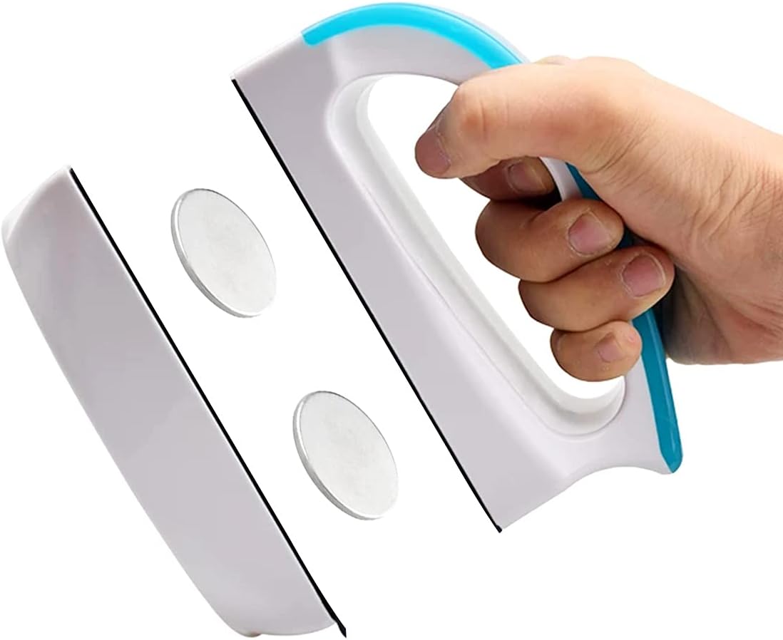 Petluno Magnetic Aquarium Glass Cleaner Fish Tank Glass Algae Scrapers, Floating Scrubber Cleaning Brush, Scratch-Free, Anti-Slip with Handle (M)  M: suggests fish tank (50-60cm) - Image 1