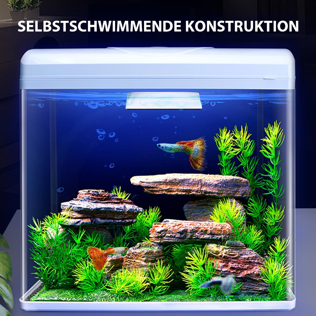 Petluno Magnetic Aquarium Glass Cleaner Fish Tank Glass Algae Scrapers, Floating Scrubber Cleaning Brush, Scratch-Free, Anti-Slip with Handle (M)  M: suggests fish tank (50-60cm) - Image 6