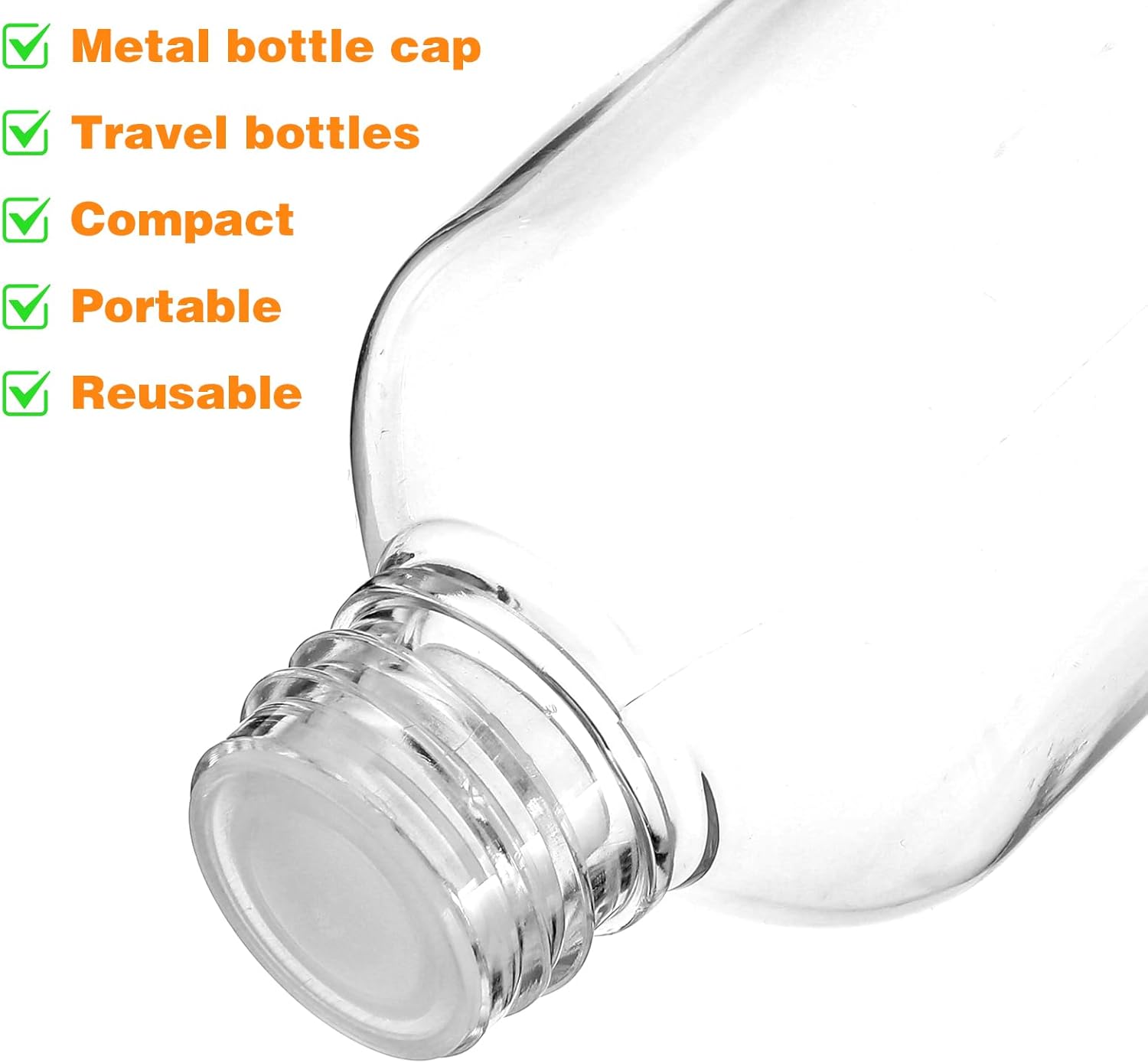 5 pieces travel bottles, 100 ml, empty travel bottle, dispenser, plastic bottle, refillable lotion container, travel size, container for shampoo, lotion, conditioner, creams, cosmetics - Image 3
