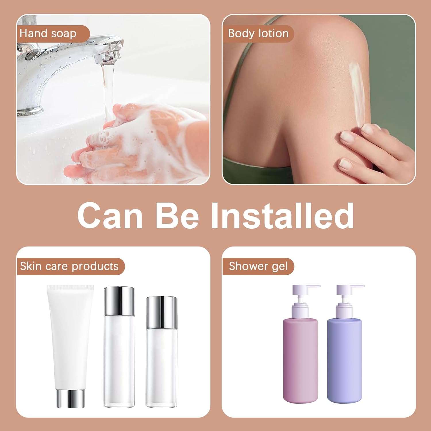 5-piece travel bottle set with flip-cap, 60 ml refillable plastic bottles, empty dispenser for shampoo, travel size, lotion, essential oils, makeup remover, transparent and leak-proof - Image 6