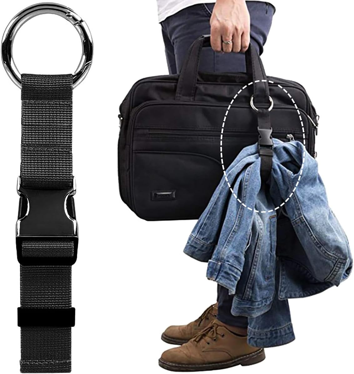 2-piece travel luggage set including suitcase, coat hanger, luggage straps, non-slip, portable backpack, luggage set - Image 3