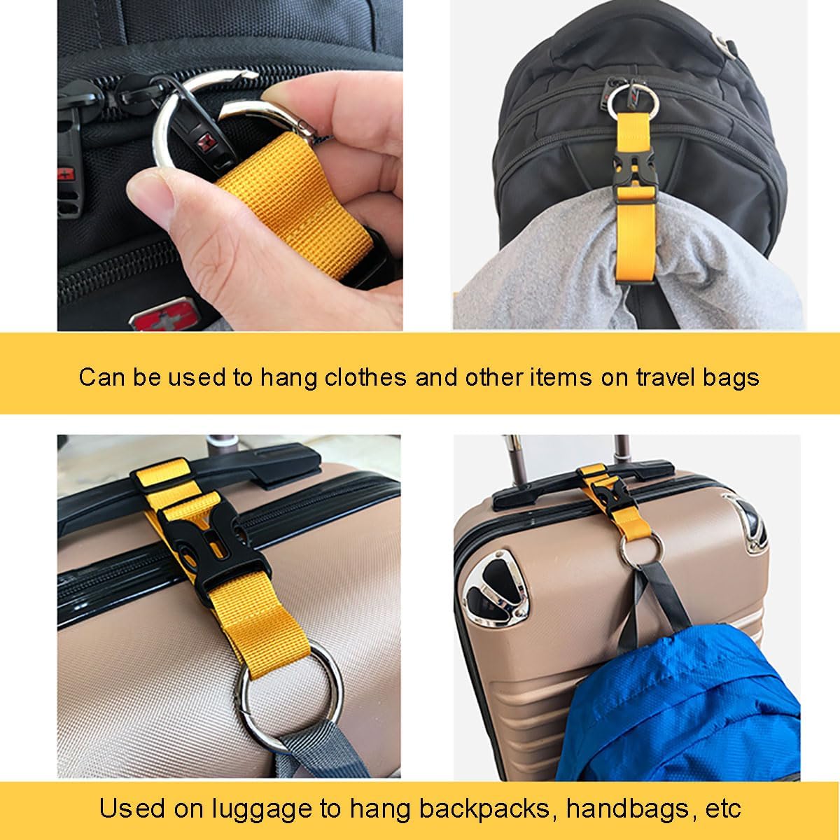 2-piece travel luggage set including suitcase, coat hanger, luggage straps, non-slip, portable backpack, luggage set - Image 6