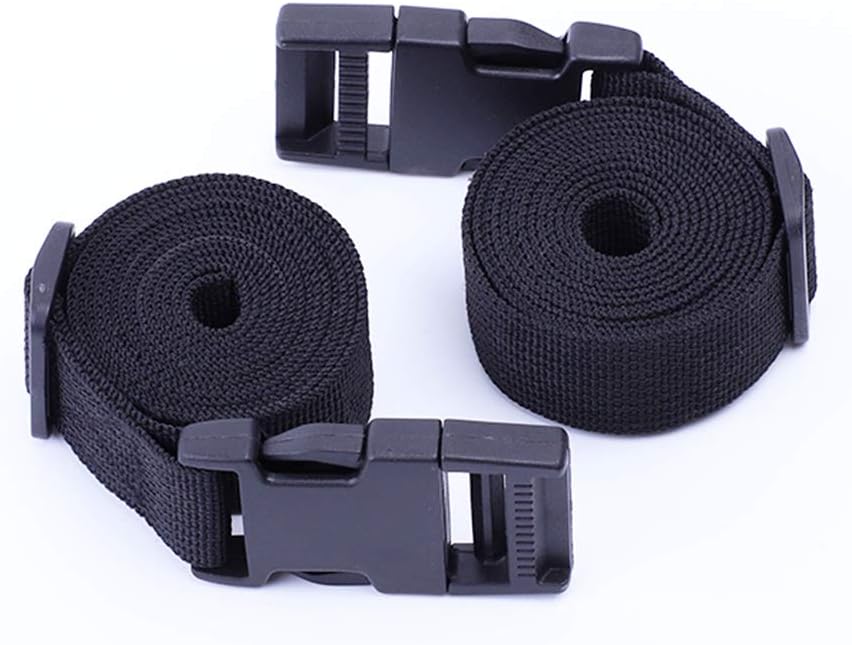 Gordelband 25 mm black nylon luggage strap flat side release buckle suitcase baggage strap with adjustable packing straps for DIY crafting backpack wrapping 1.5 meters 4 pieces - Image 2