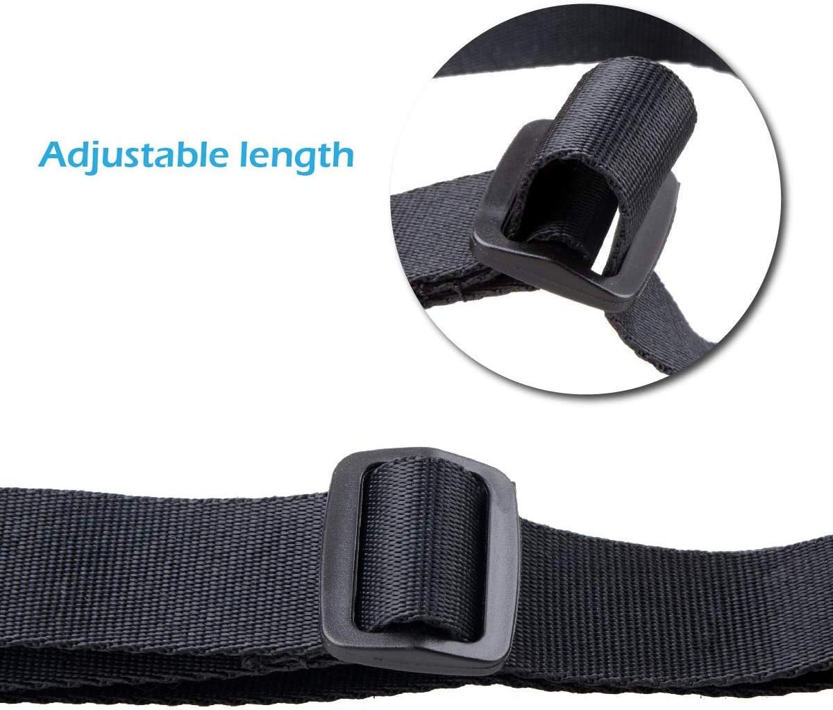 Gordelband 25 mm black nylon luggage strap flat side release buckle suitcase baggage strap with adjustable packing straps for DIY crafting backpack wrapping 1.5 meters 4 pieces - Image 3