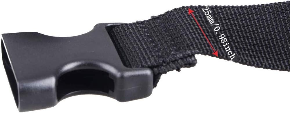 Gordelband 25 mm black nylon luggage strap flat side release buckle suitcase baggage strap with adjustable packing straps for DIY crafting backpack wrapping 1.5 meters 4 pieces - Image 5