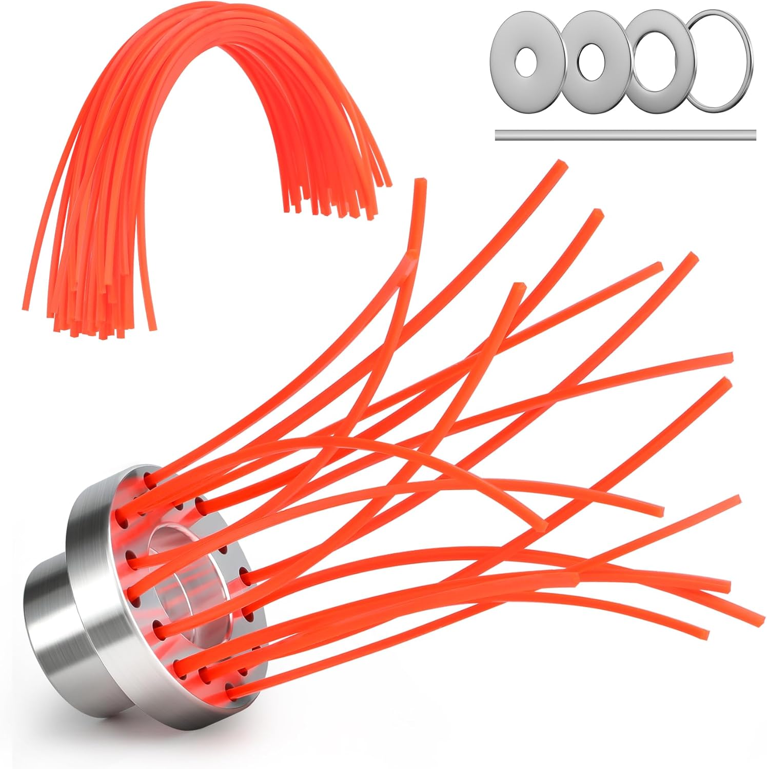 Petluno Weed Brush for Brushcutter, with 43 Nylon Wires, Weed Brush Motor Lines, Aluminium, Brushcutter Accessories - Image 1