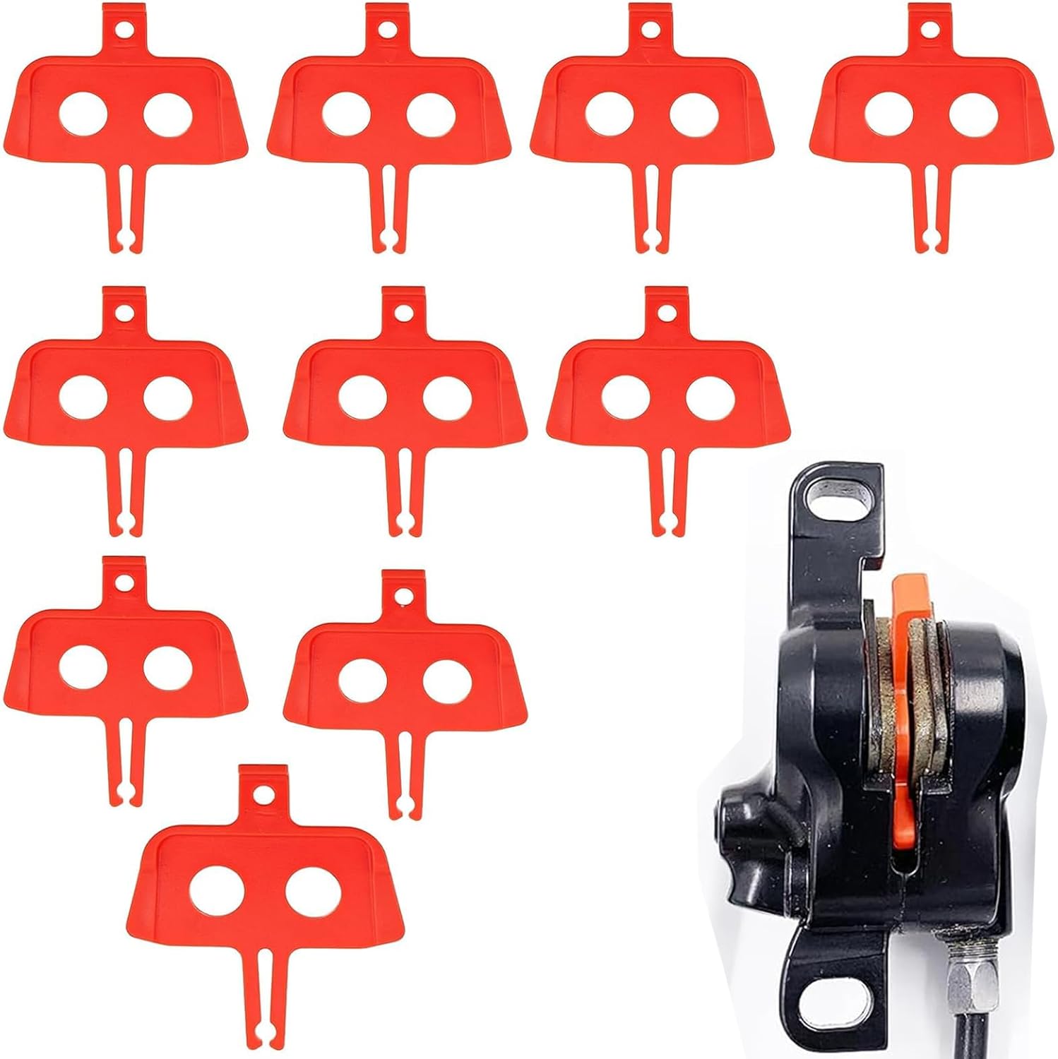 10Pcs Bike Disc Brake Spacers, Hydraulic Pad Spreader Insert Repair Tool for Road Bike & Mountain Bike, Component - Image 1