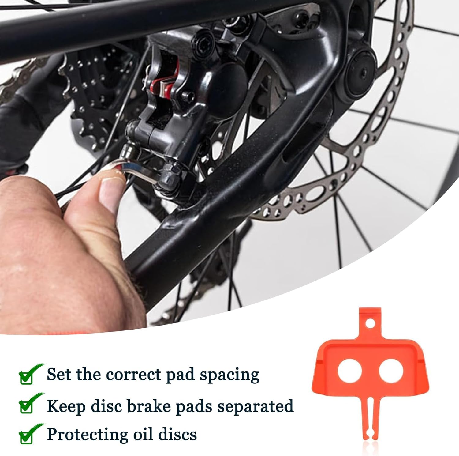 10Pcs Bike Disc Brake Spacers, Hydraulic Pad Spreader Insert Repair Tool for Road Bike & Mountain Bike, Component - Image 3
