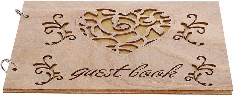 Houten Bruiloft Gastenboek Album Bericht Notebook voor Engagement Decoratie Evenement Feestartikelen Decoraties Gastenboeken (# 3) #3 - Image 8