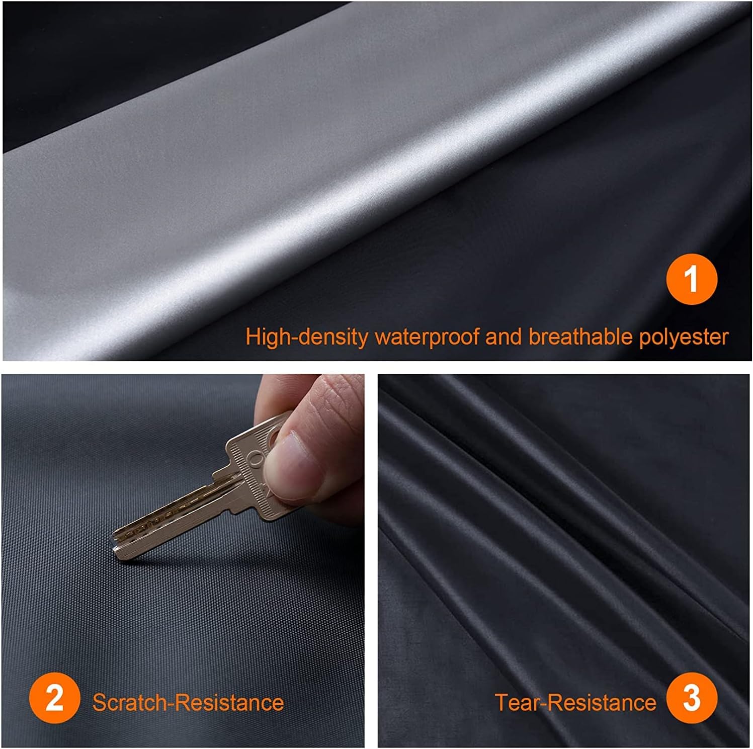 Bike covers for 2-3 e-bikes, rain, sun, UV, dustproof, waterproof, with lock hole, mountain and road - Image 3