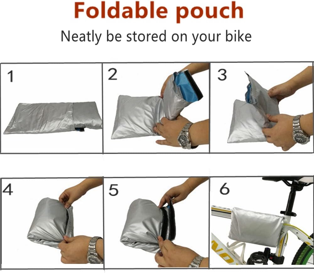 Bike covers for 2-3 e-bikes, rain, sun, UV, dustproof, waterproof, with lock hole, mountain and road - Image 8