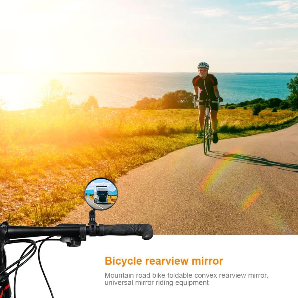 Petluno Bike Mirrors, 2 large angle mirrors 360° rotatable, adjustable, HD-nylon resin bike mirrors, for handlebars 15 to 35 mm, bike accessories for all round bikes - Image 6
