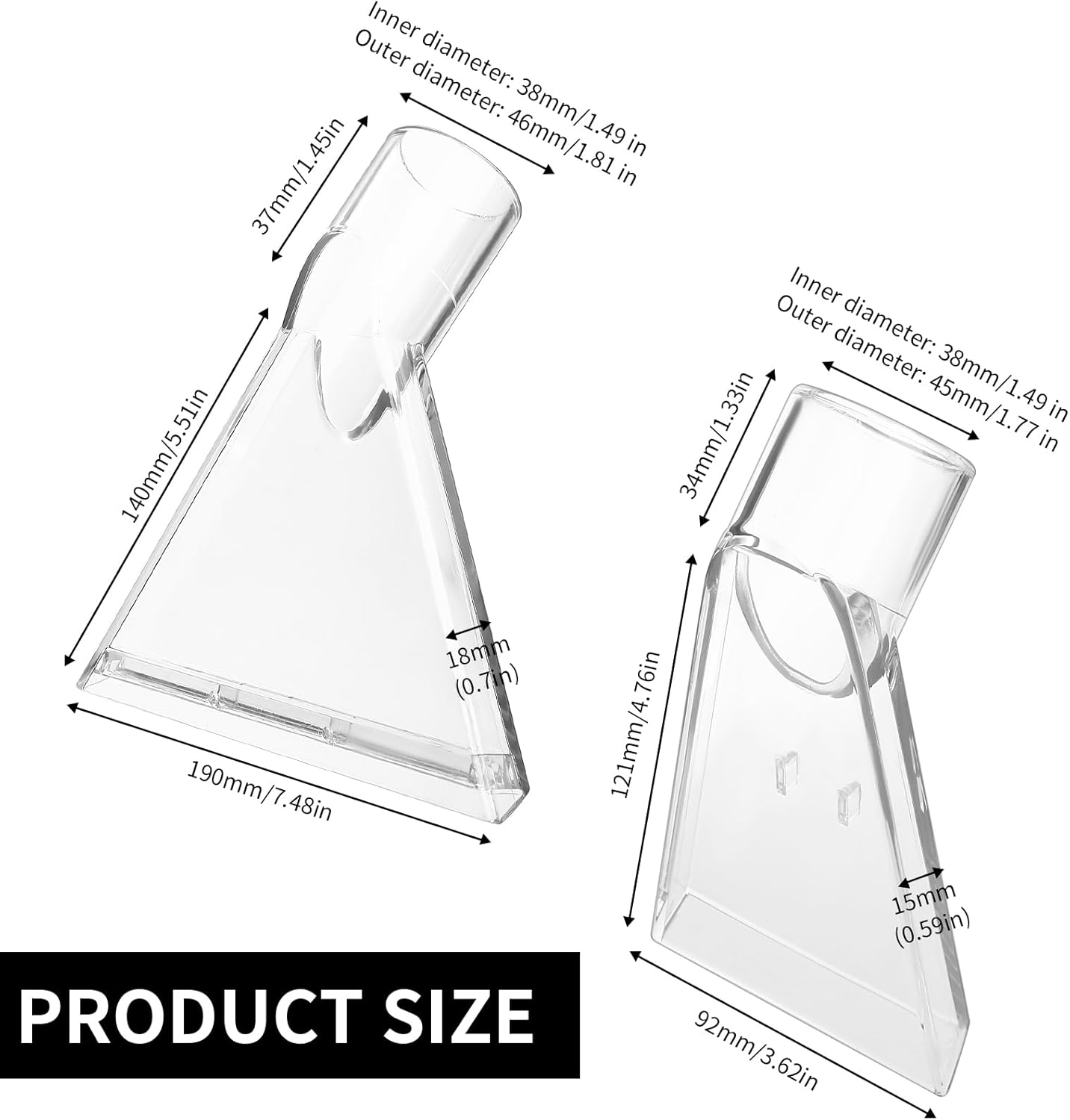 2 pieces of vacuum cleaner nozzles, vacuum cleaner nozzles, upholstery nozzle sprayer spray extraction nozzle, washer nozzle hand nozzle for car care sofa carpet vacuum - Image 2