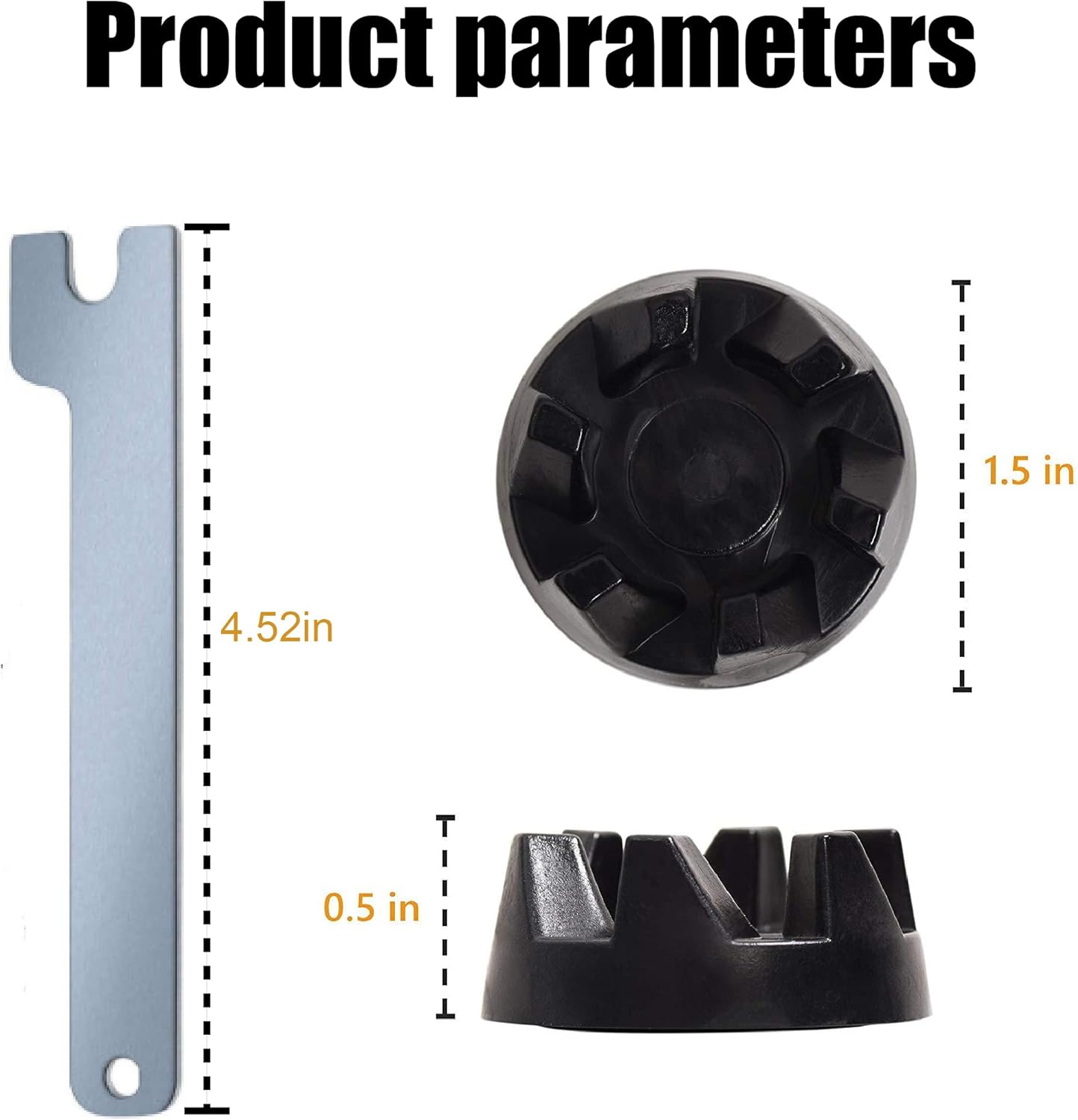 2 pieces of couplings 9704230, compatible with Kitchenaid KSB52/KSB5/5KSB52/5KSB5, loose parts removal tool - Image 2