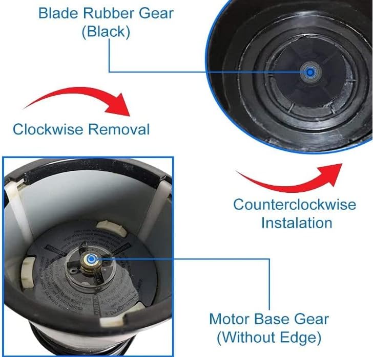 Blade Gears, Replacement 2 Base Gear Rubber Gears Spare Blender Replacement Parts Mixer Accessories, For Magic Bullet 250W Juicer - Image 3