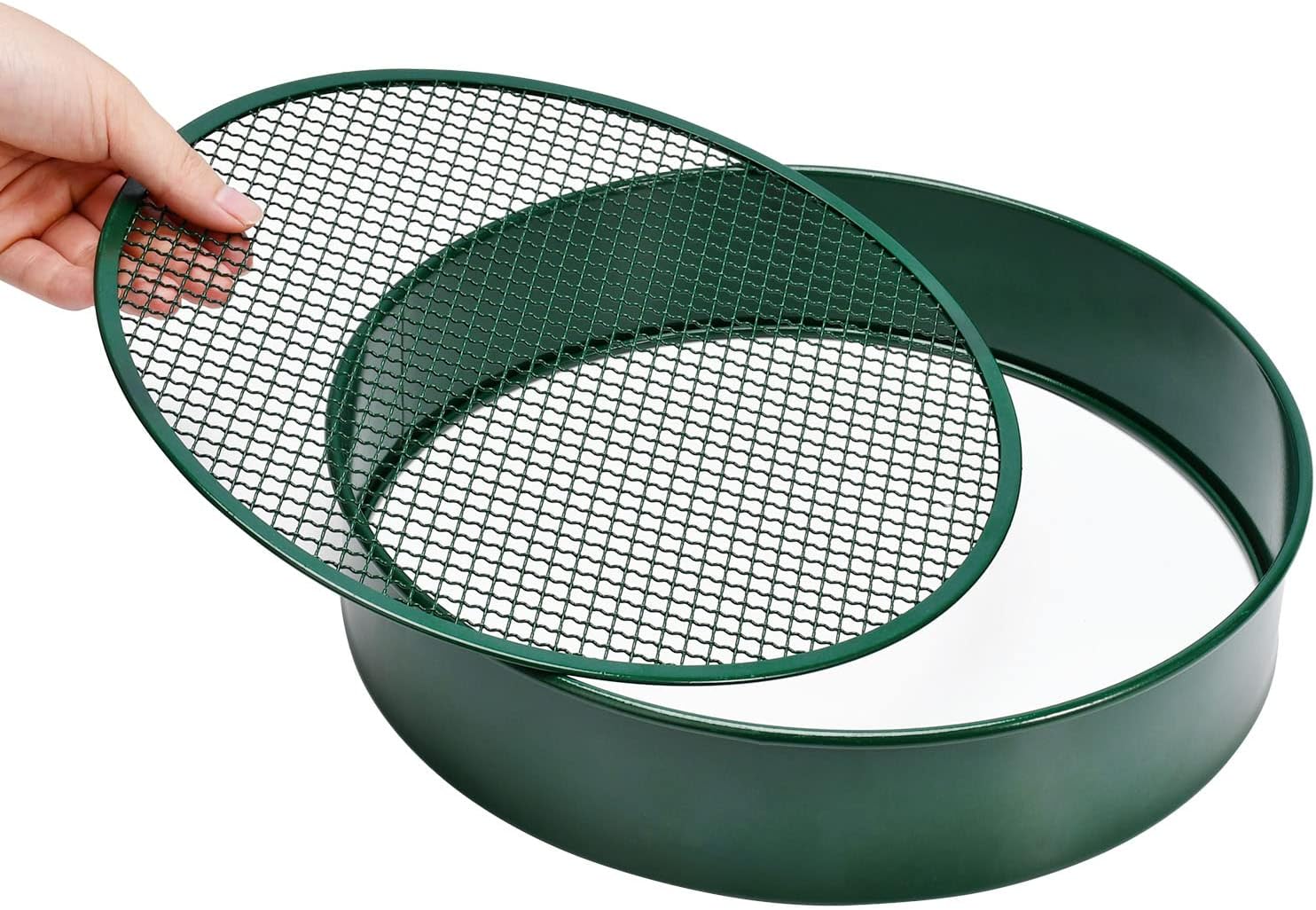 Garden sieve, soil sieve with interchangeable mesh sizes 3, 6, 9 and 12 mm, perfect garden tool for sifting soil, stones and compost. - Image 4