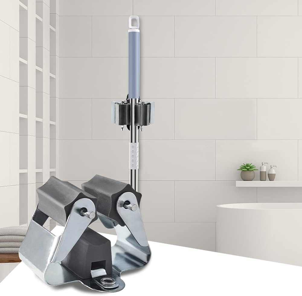 Petluno Broom Holder - Tool Holder Broom Wall Mount System Multi Wall Holder Mounting System Garden Tools Set Including Fixing Hardware (blue) grey 6 - Image 8