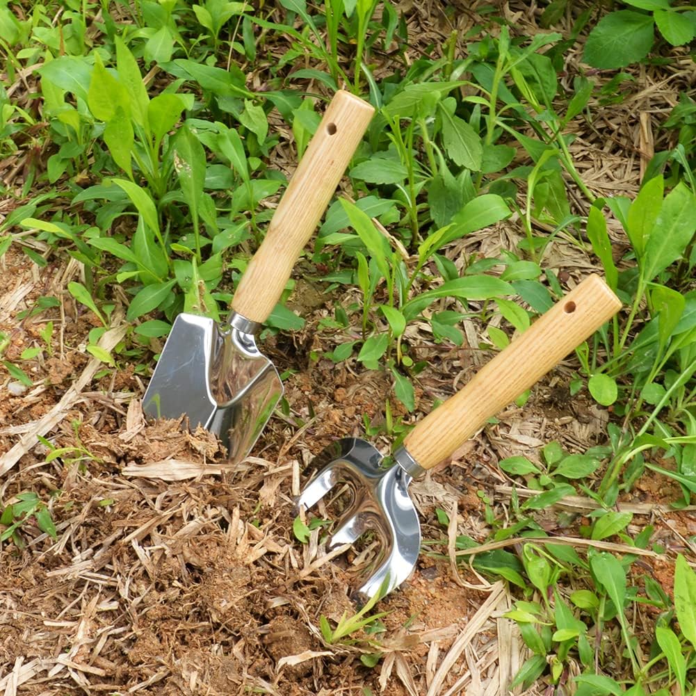 Petluno Garden Tool Set, 3-piece garden tool, stainless steel hand tools, gift set with ergonomic handles, including a wide spade - Image 6