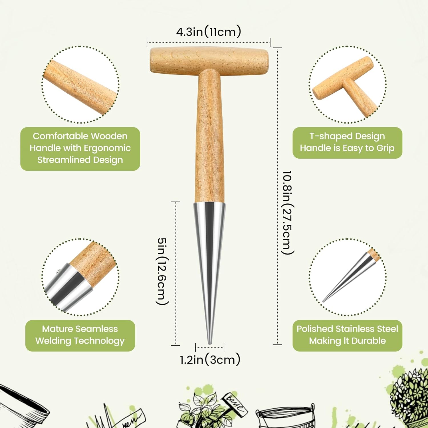 Flower bulbs, plant stakes, flower bulbs with T-grip, bulb planting aids, onion sets, garden vegetables, flowers and tulip bulbs - Image 2