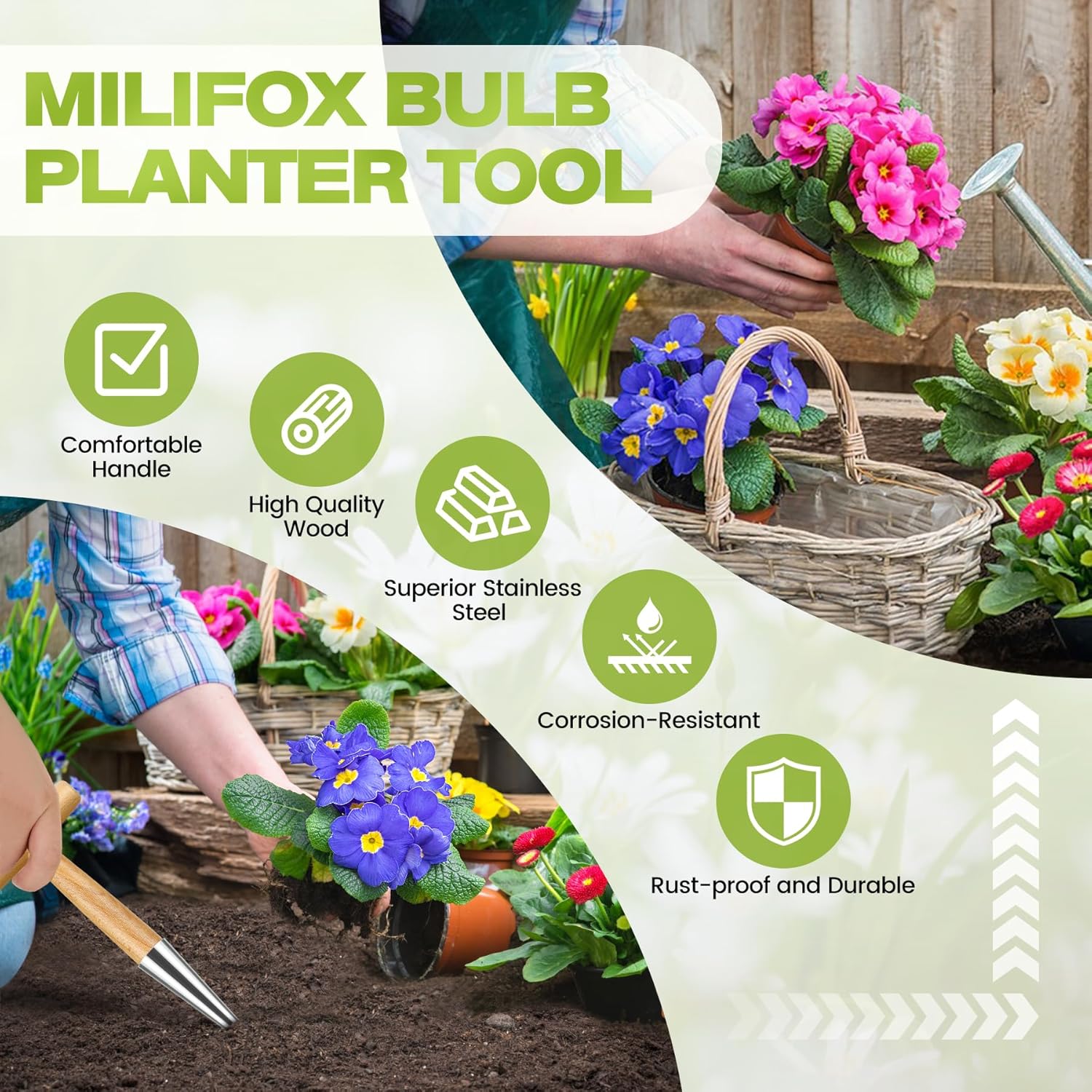 Flower bulbs, plant stakes, flower bulbs with T-grip, bulb planting aids, onion sets, garden vegetables, flowers and tulip bulbs - Image 3
